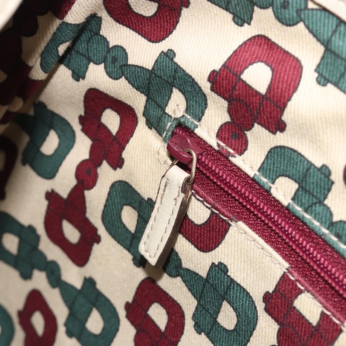 GUCCI GG Canvas Guccissima Abbey Tote Bag Leather White Gold 130736 Auth 194757V