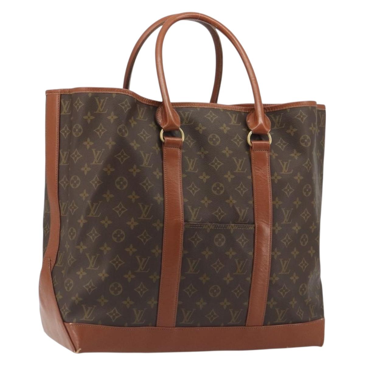 LOUIS VUITTON Monogram Sack Weekend GM Tote Bag M42420 LV Auth 194775