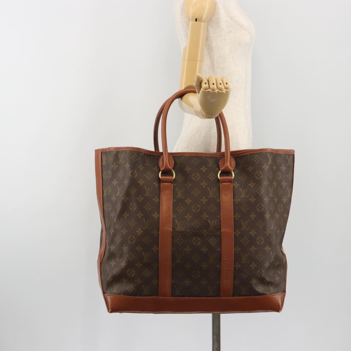 LOUIS VUITTON Monogram Sack Weekend GM Tote Bag M42420 LV Auth 194775