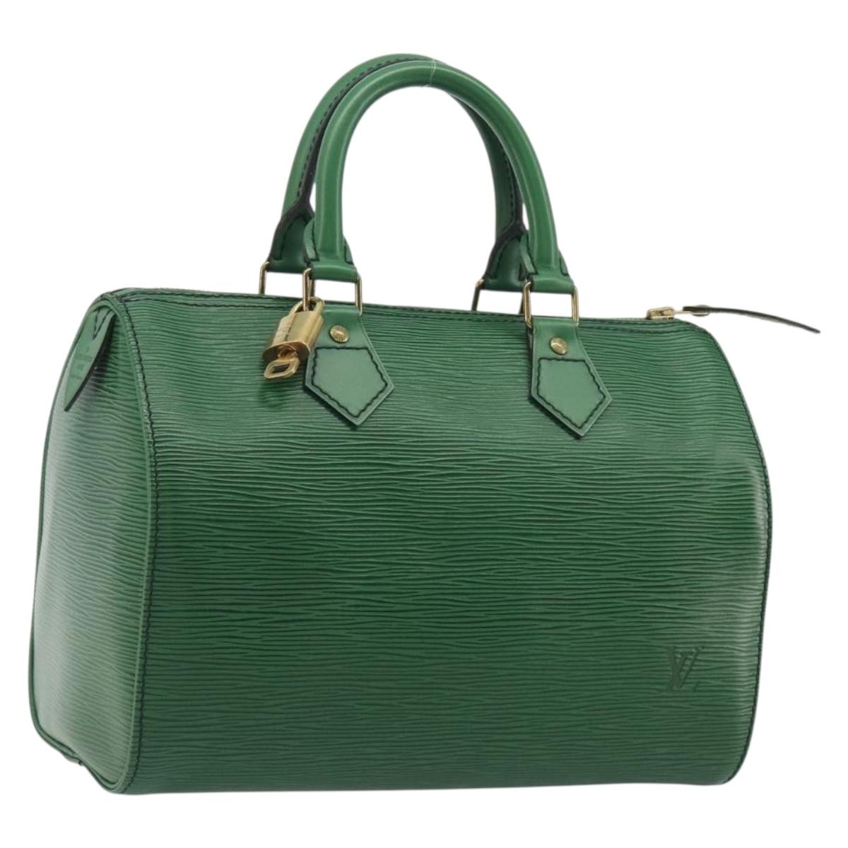 LOUIS VUITTON Epi Speedy 25 Hand Bag Borneo Green M43014 LV Auth 194779V