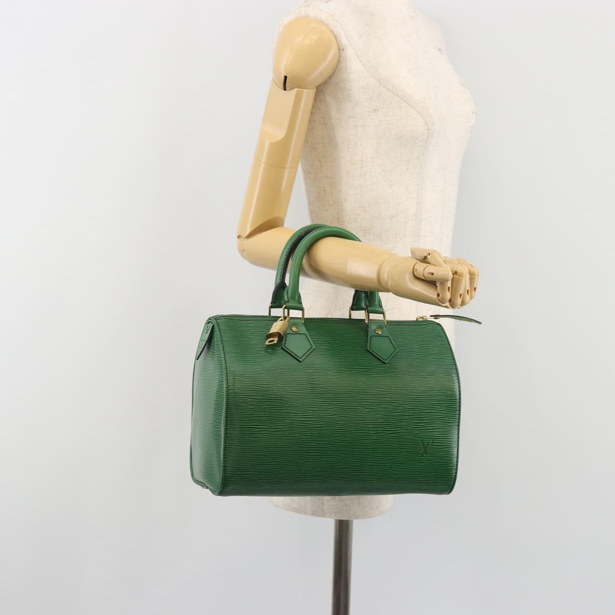 LOUIS VUITTON Epi Speedy 25 Hand Bag Borneo Green M43014 LV Auth 194779V