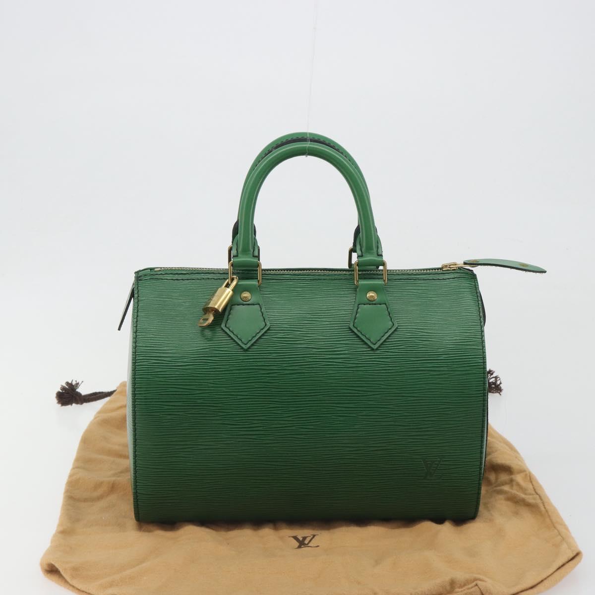 LOUIS VUITTON Epi Speedy 25 Hand Bag Borneo Green M43014 LV Auth 194779V