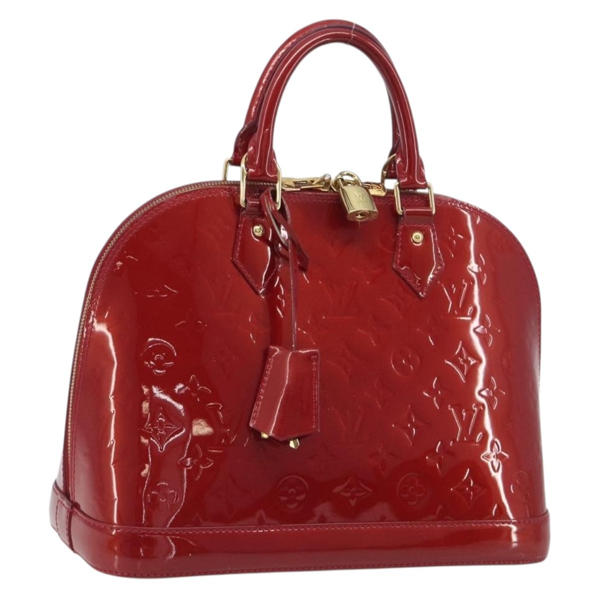 LOUIS VUITTON Monogram Vernis Alma PM Bag Rose Andian M91770 LV Auth 194781V
