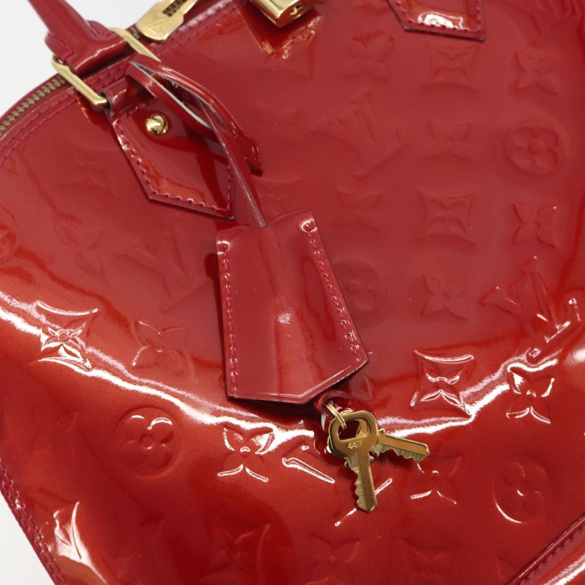 LOUIS VUITTON Monogram Vernis Alma PM Bag Rose Andian M91770 LV Auth 194781V