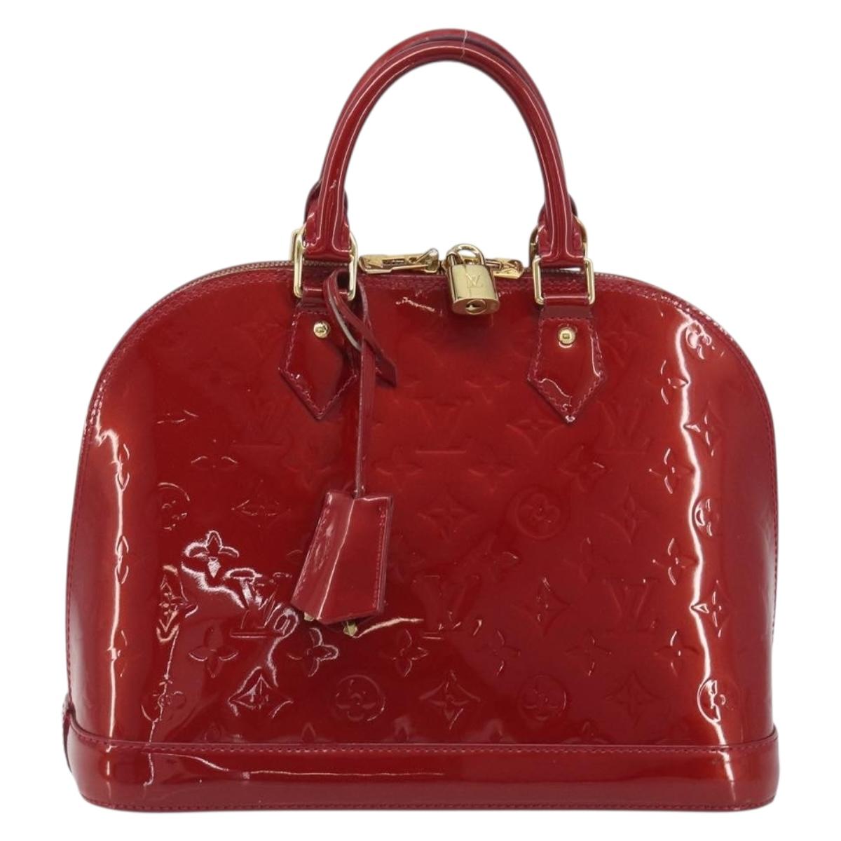 LOUIS VUITTON Monogram Vernis Alma PM Bag Rose Andian M91770 LV Auth 194781V