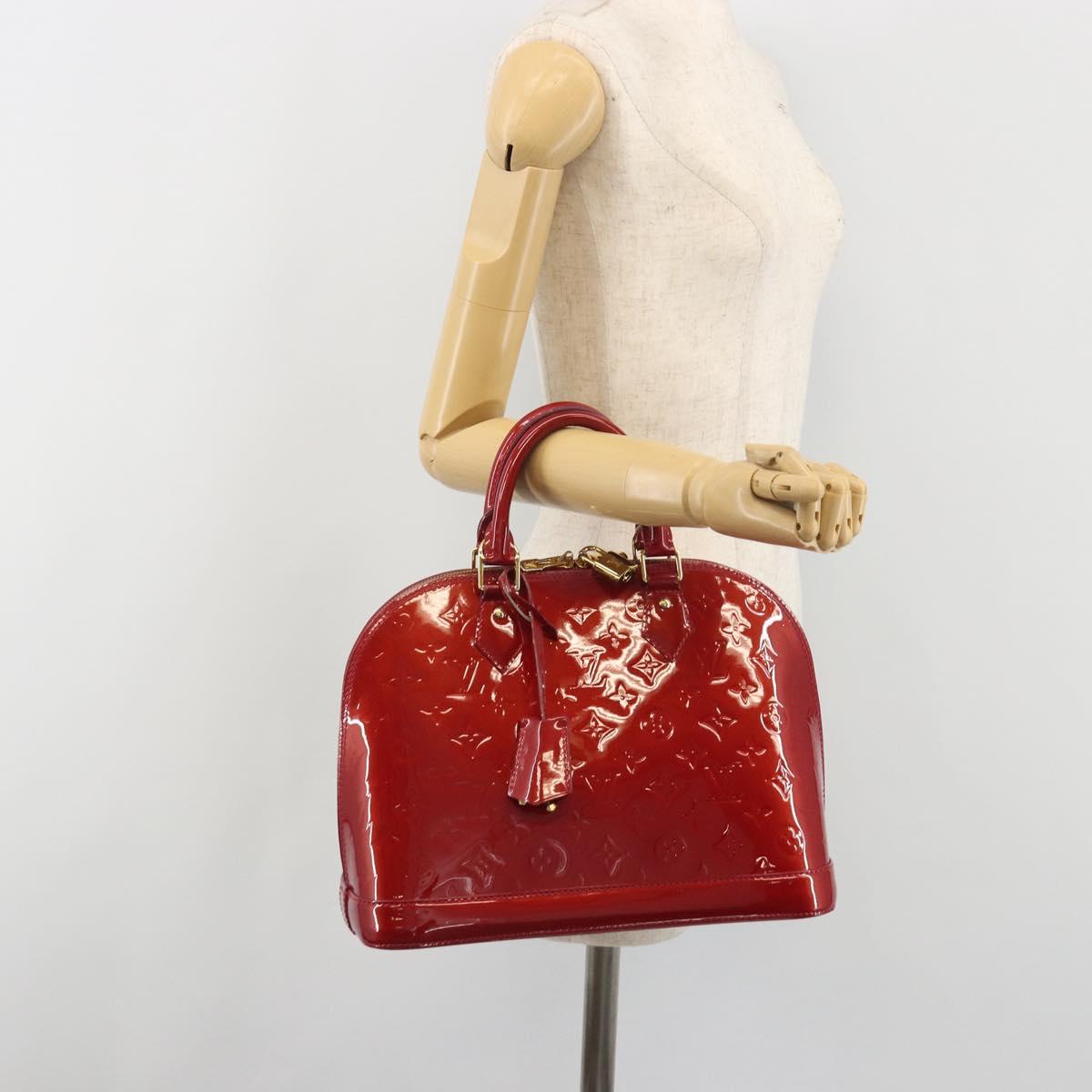 LOUIS VUITTON Monogram Vernis Alma PM Bag Rose Andian M91770 LV Auth 194781V