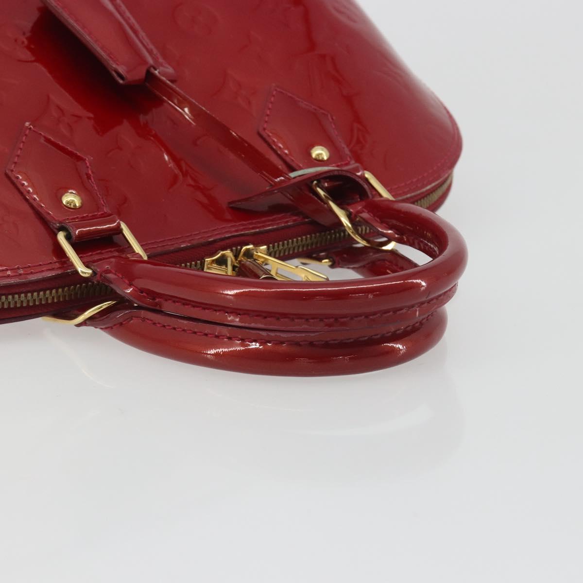 LOUIS VUITTON Monogram Vernis Alma PM Bag Rose Andian M91770 LV Auth 194781V