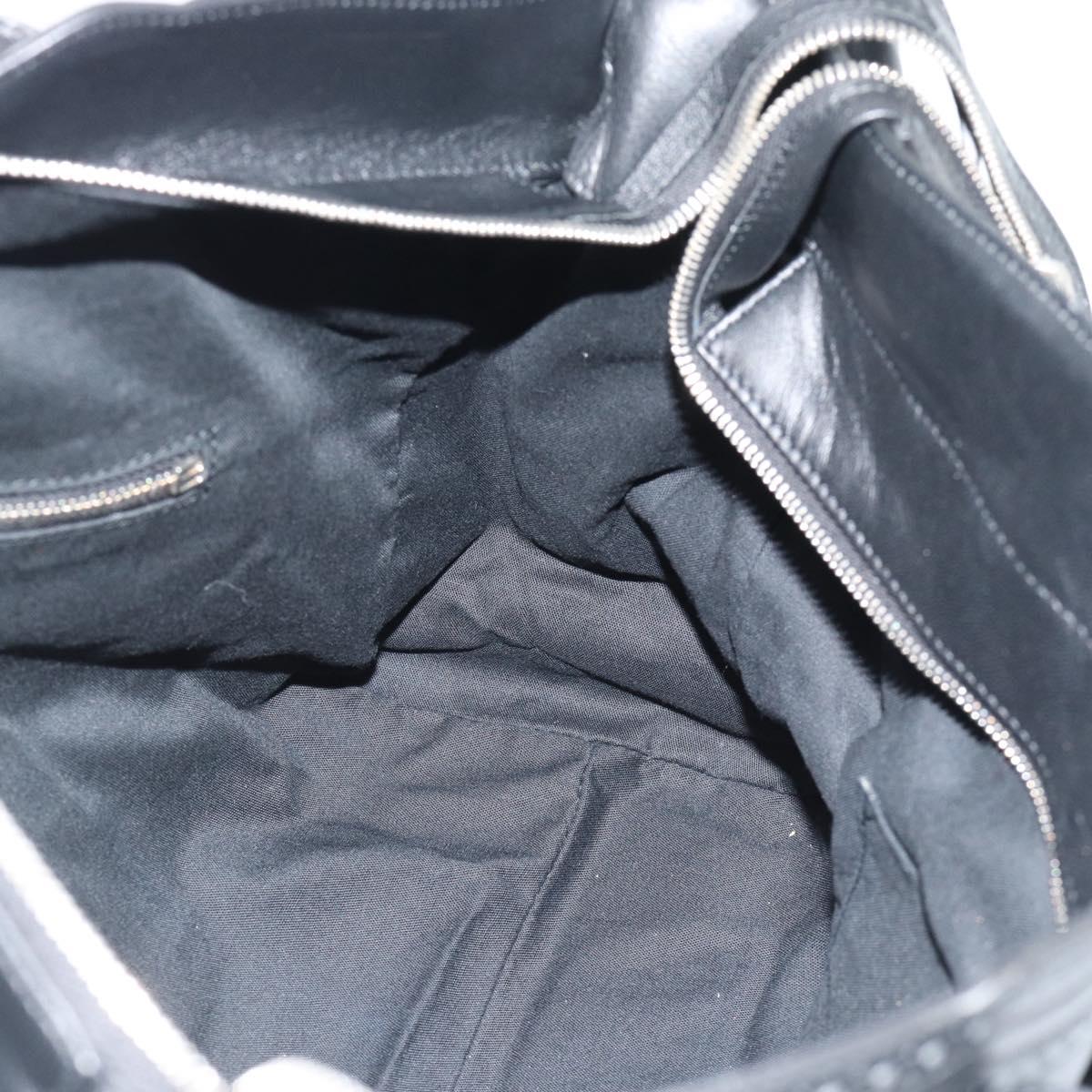 BALENCIAGA Neo Classic City Hand Bag Leather 2way Black Silver Auth 194832SAM