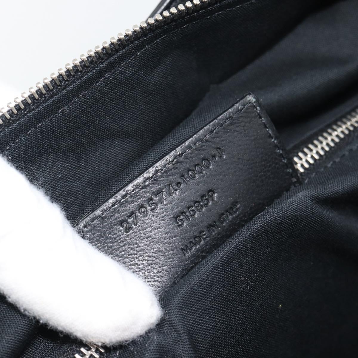 BALENCIAGA Neo Classic City Hand Bag Leather 2way Black Silver Auth 194832SAM