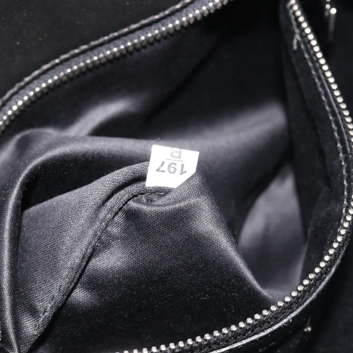 Miu Miu Matelasse Bijoux Chain Shoulder Bag Leather Black Silver Auth 194833SAM