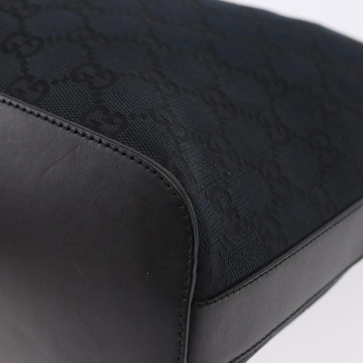 GUCCI GG Canvas Shoulder Bag Black Silver 001 3814 Auth 194836V
