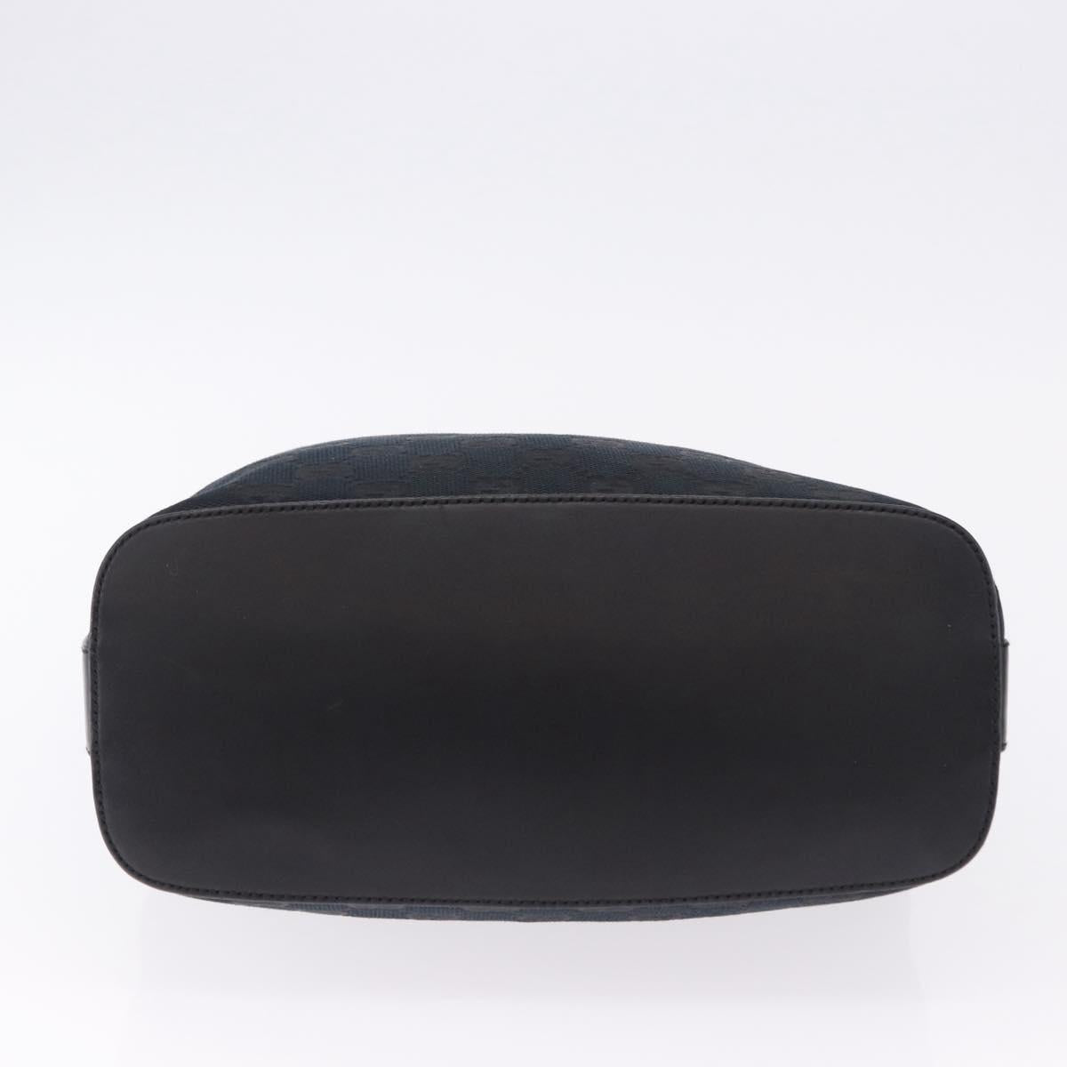 GUCCI GG Canvas Shoulder Bag Black Silver 001 3814 Auth 194836V