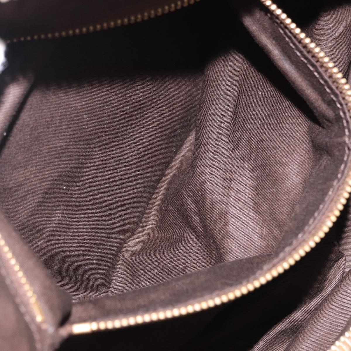 Miu Miu Shoulder Bag Nylon Beige Gold Auth 194838A