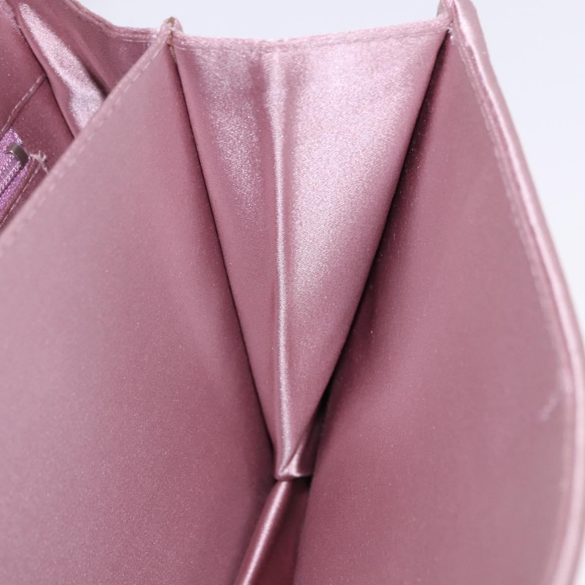 BOTTEGA VENETA INTRECCIATO Shoulder Bag Satin Pink Silver Auth 194840V