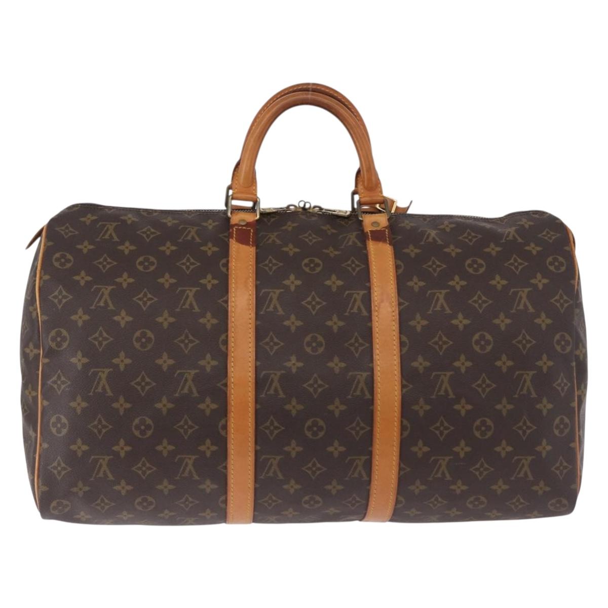 LOUIS VUITTON Monogram Keepall 50 Boston Bag M41426 LV Auth 194861