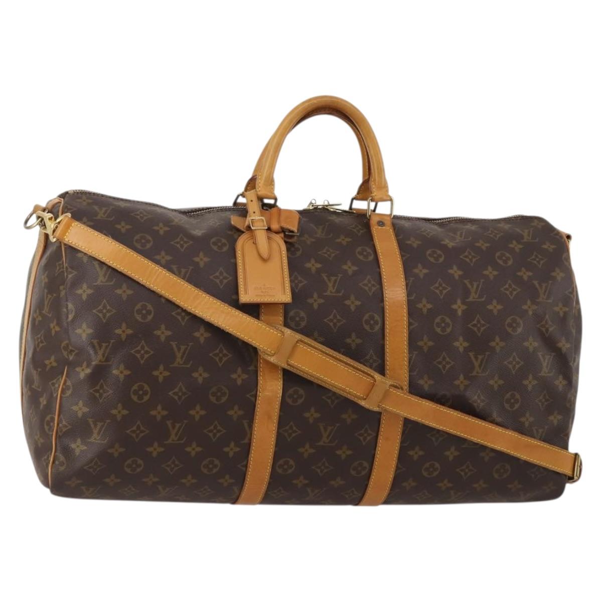 LOUIS VUITTON Monogram Keepall Bandouliere55 Boston Bag M41414 LV Auth 194862V
