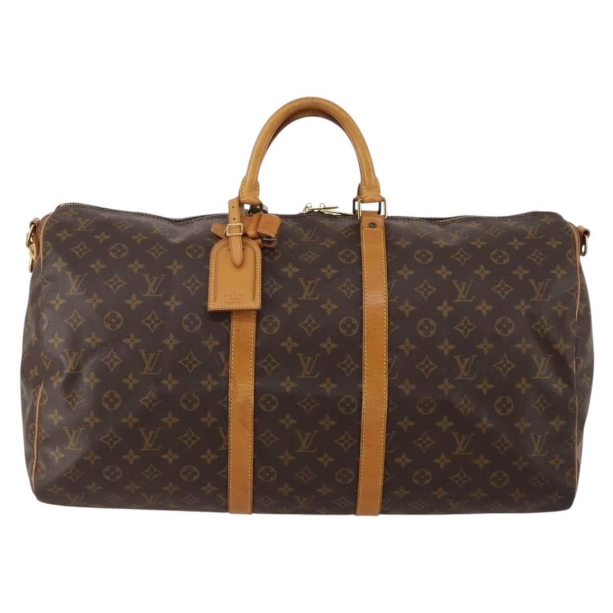 LOUIS VUITTON Monogram Keepall Bandouliere55 Boston Bag M41414 LV Auth 194862V