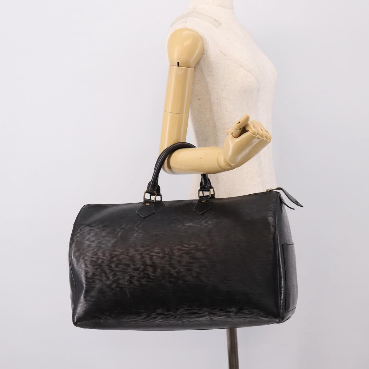 LOUIS VUITTON Epi Speedy 40 Hand Bag Black M42982 LV Auth 194868