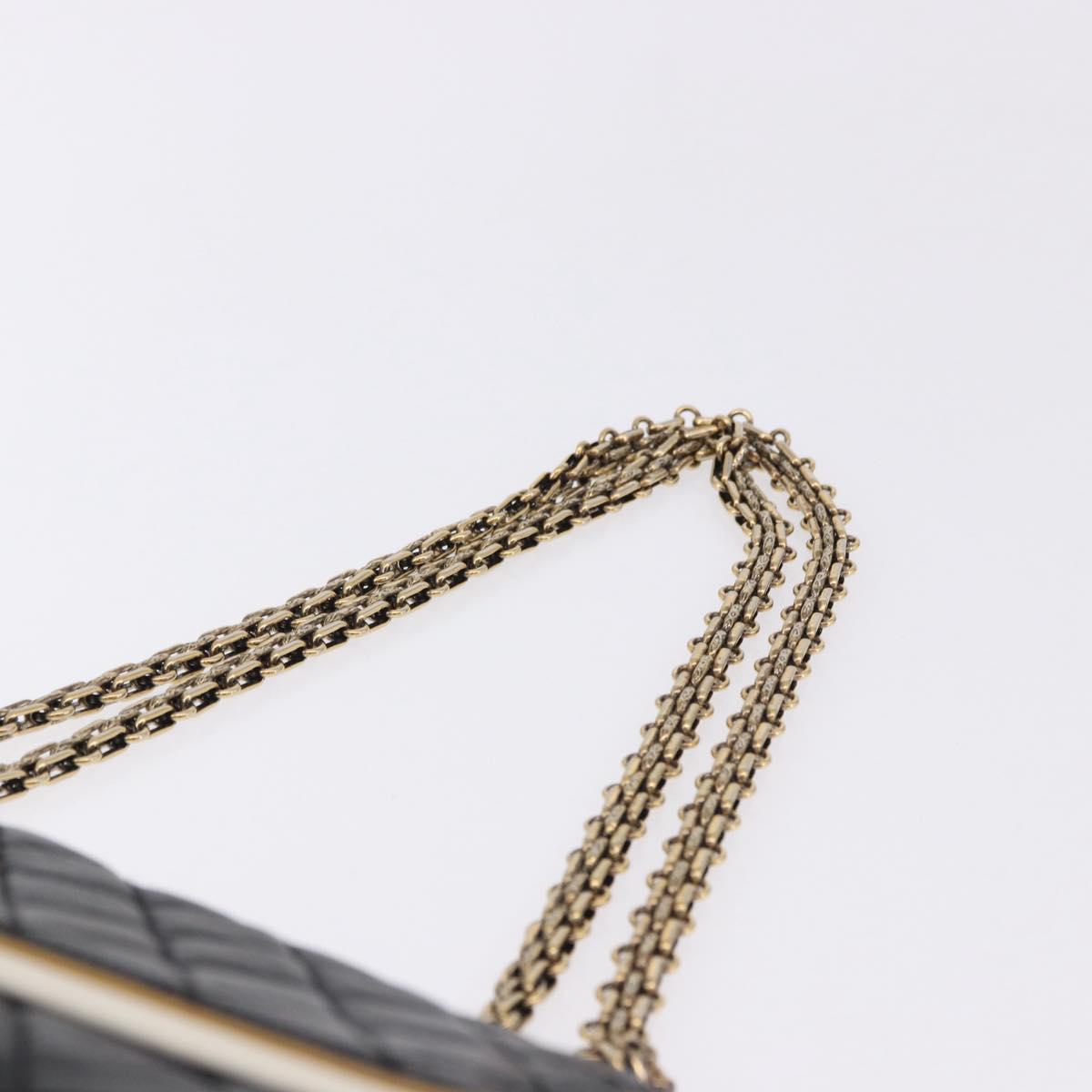 CHANEL Chain Matelasse 2.55 Shoulder Bag Lamb Skin Black Gold CC Auth 194876V