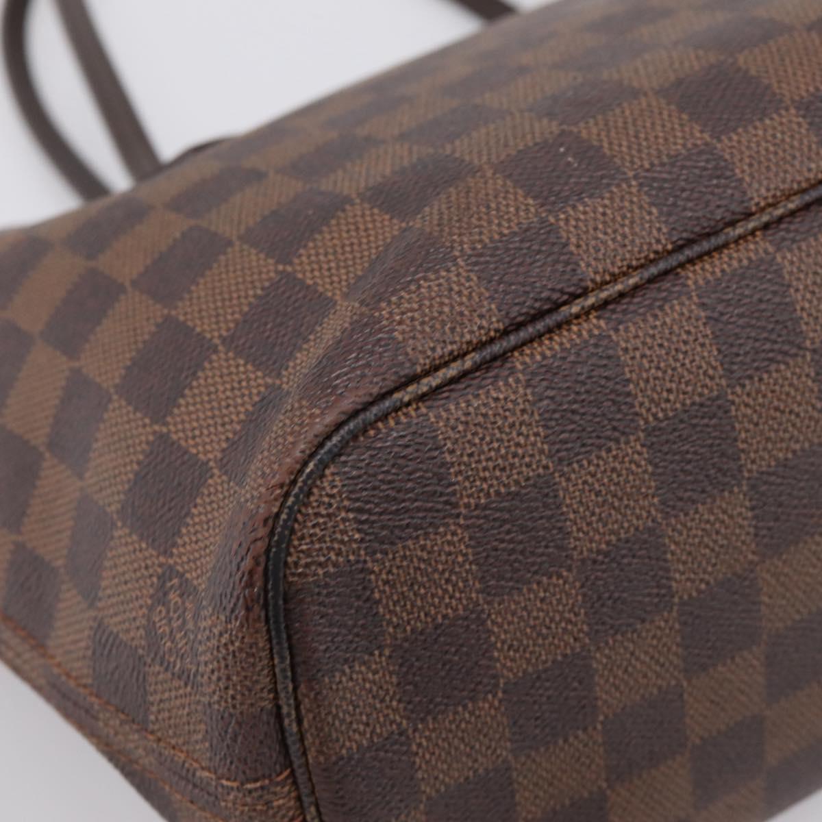 LOUIS VUITTON Damier Ebene Neverfull PM Tote Bag N51109 LV Auth 194884A
