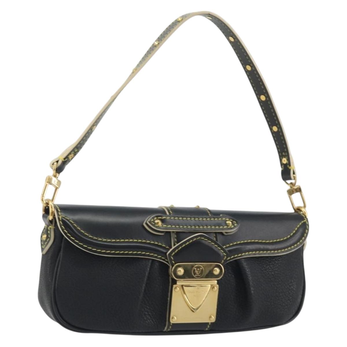 LOUIS VUITTON Suhari Precieux Shoulder Bag Leather Black M91776 Auth 194886SAV