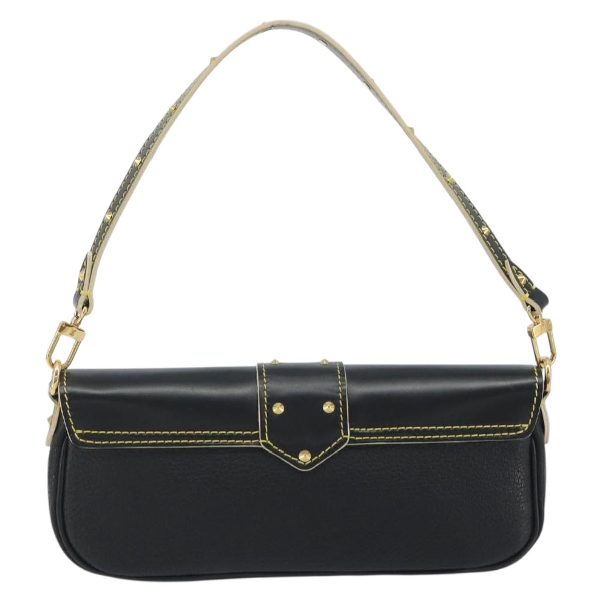 LOUIS VUITTON Suhari Precieux Shoulder Bag Leather Black M91776 Auth 194886SAV