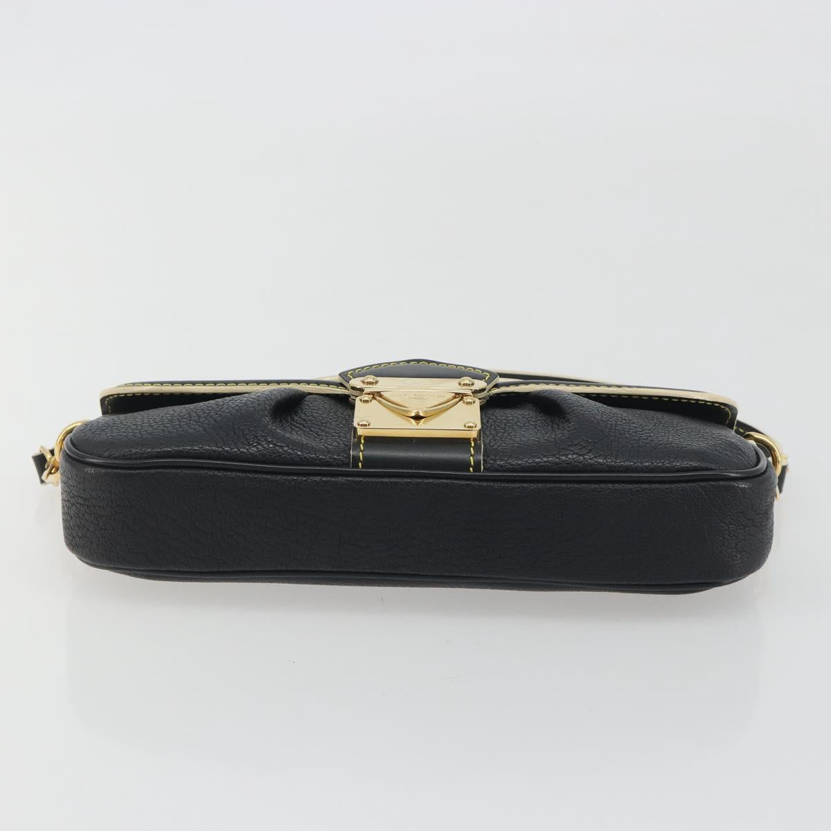 LOUIS VUITTON Suhari Precieux Shoulder Bag Leather Black M91776 Auth 194886SAV