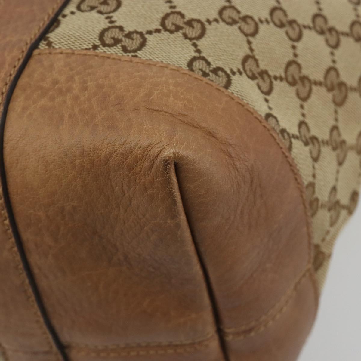 GUCCI GG Canvas Miss GG Tote Bag Beige Silver 336756 Auth 194896V