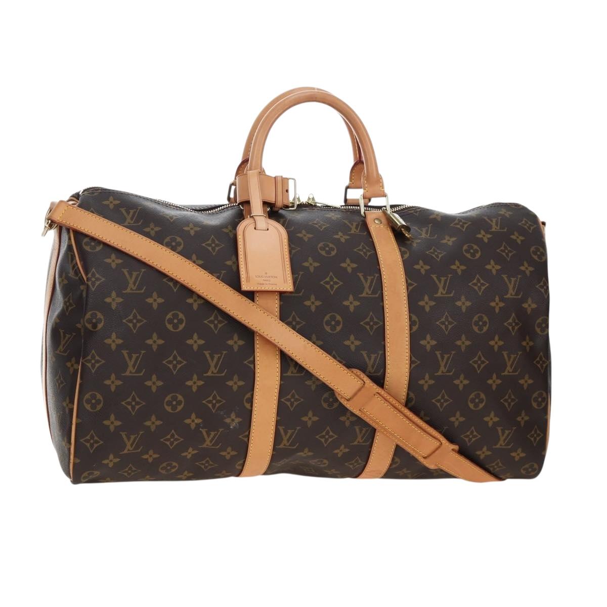LOUIS VUITTON Monogram Keepall Bandouliere 50 Boston Bag M41416 LV Auth 194904V