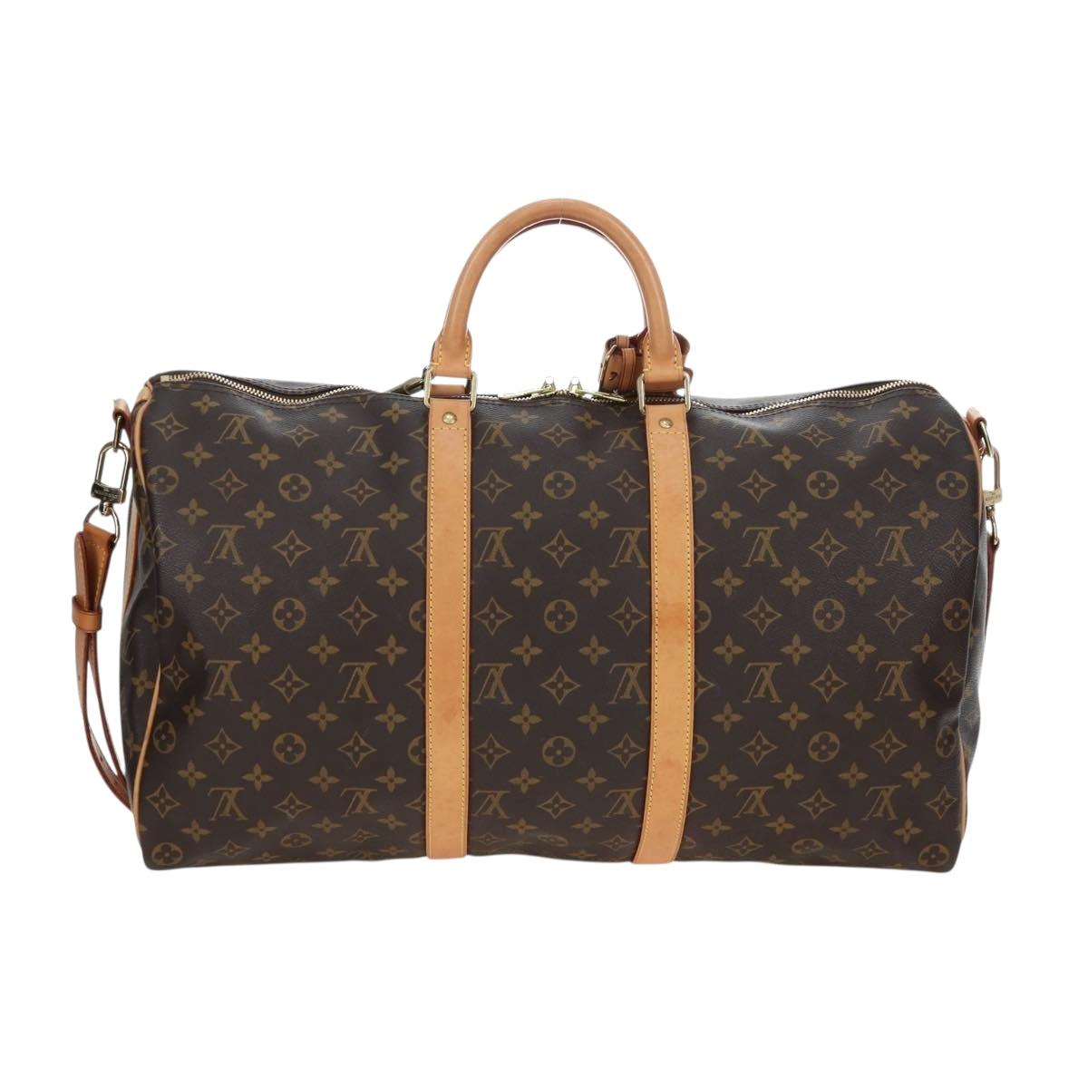 LOUIS VUITTON Monogram Keepall Bandouliere 50 Boston Bag M41416 LV Auth 194904V