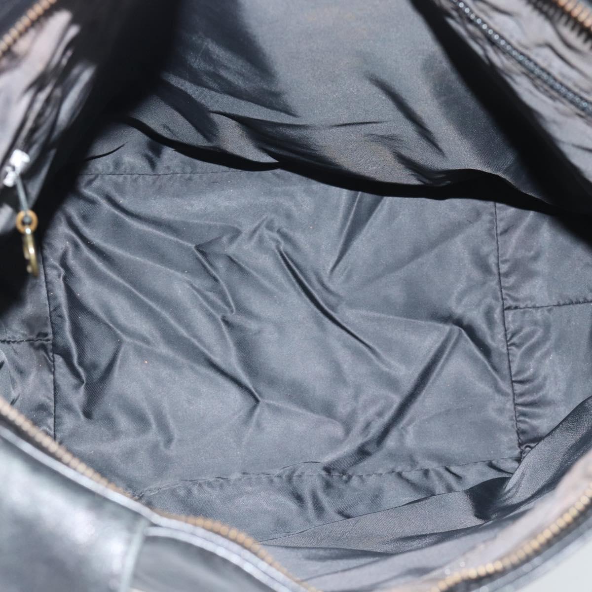 CHANEL Tote Bag Lamb Skin Black CC Auth 194905A