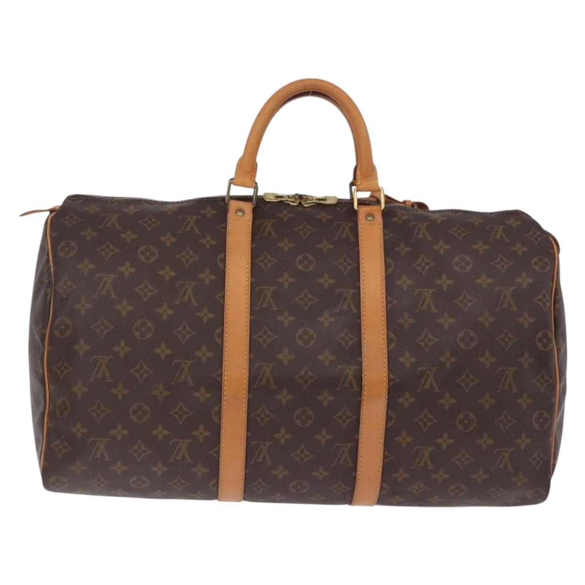 LOUIS VUITTON Monogram Keepall 50 Boston Bag M41426 LV Auth 194908V