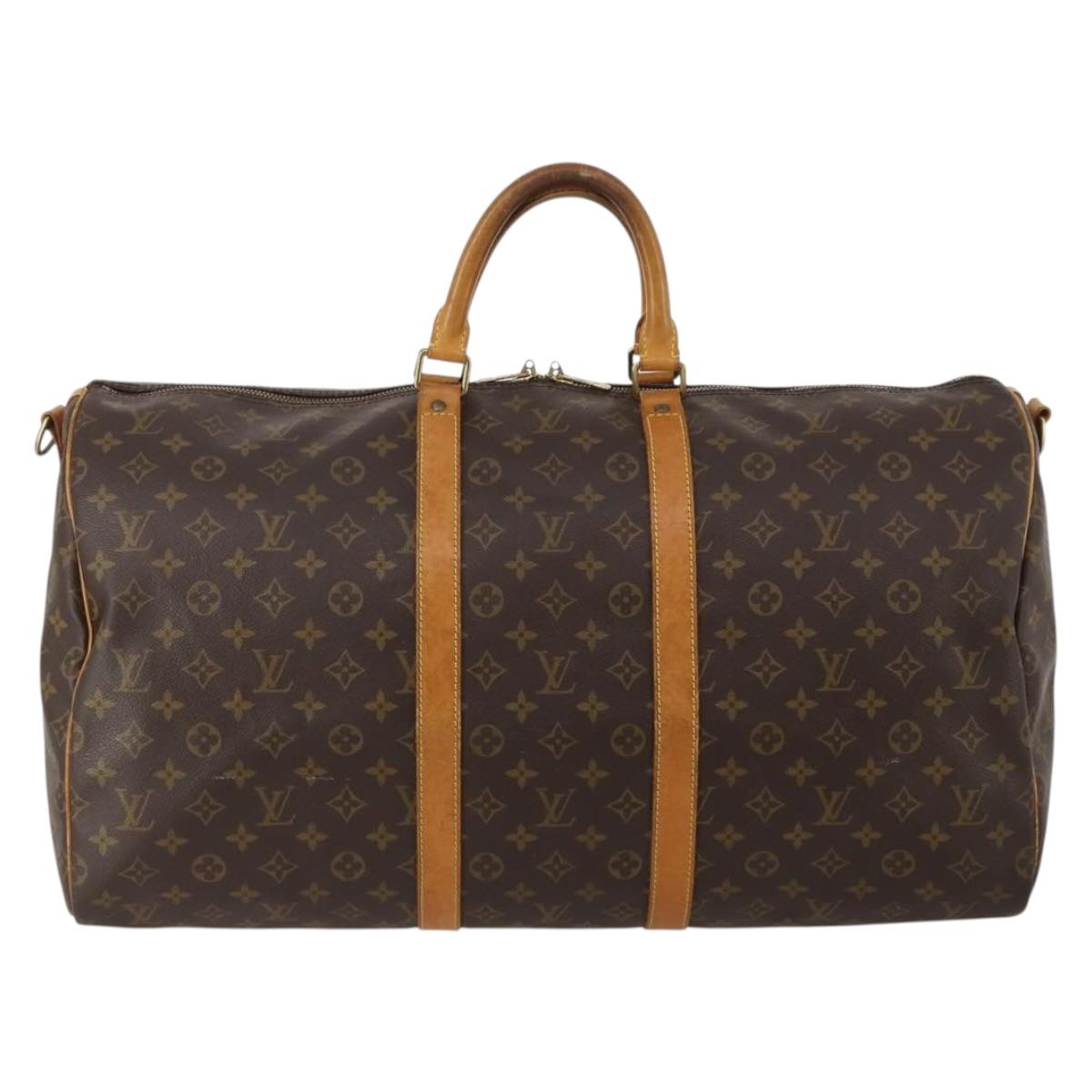 LOUIS VUITTON Monogram Keepall Bandouliere 55 Boston Bag M41414 LV Auth 194911