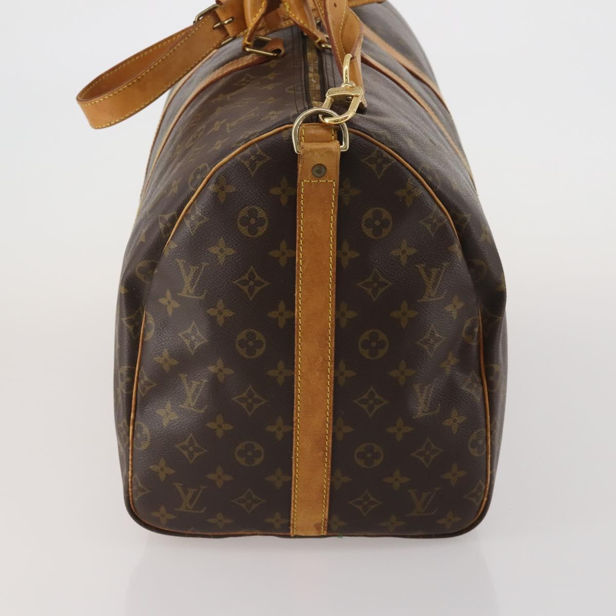 LOUIS VUITTON Monogram Keepall Bandouliere 55 Boston Bag M41414 LV Auth 194911