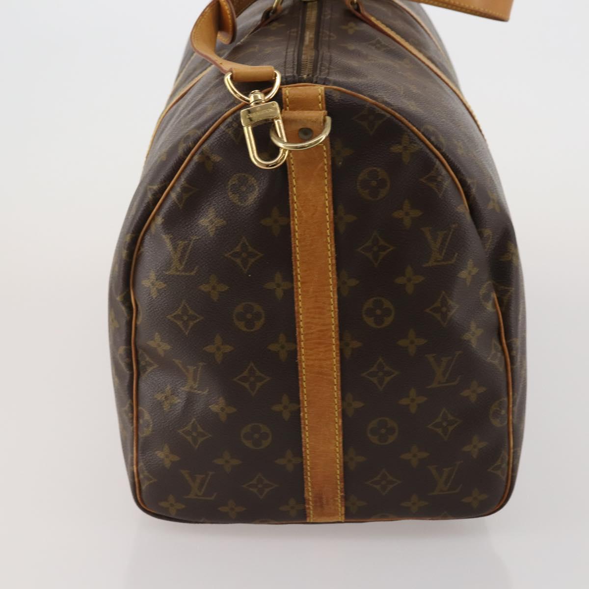 LOUIS VUITTON Monogram Keepall Bandouliere 55 Boston Bag M41414 LV Auth 194911