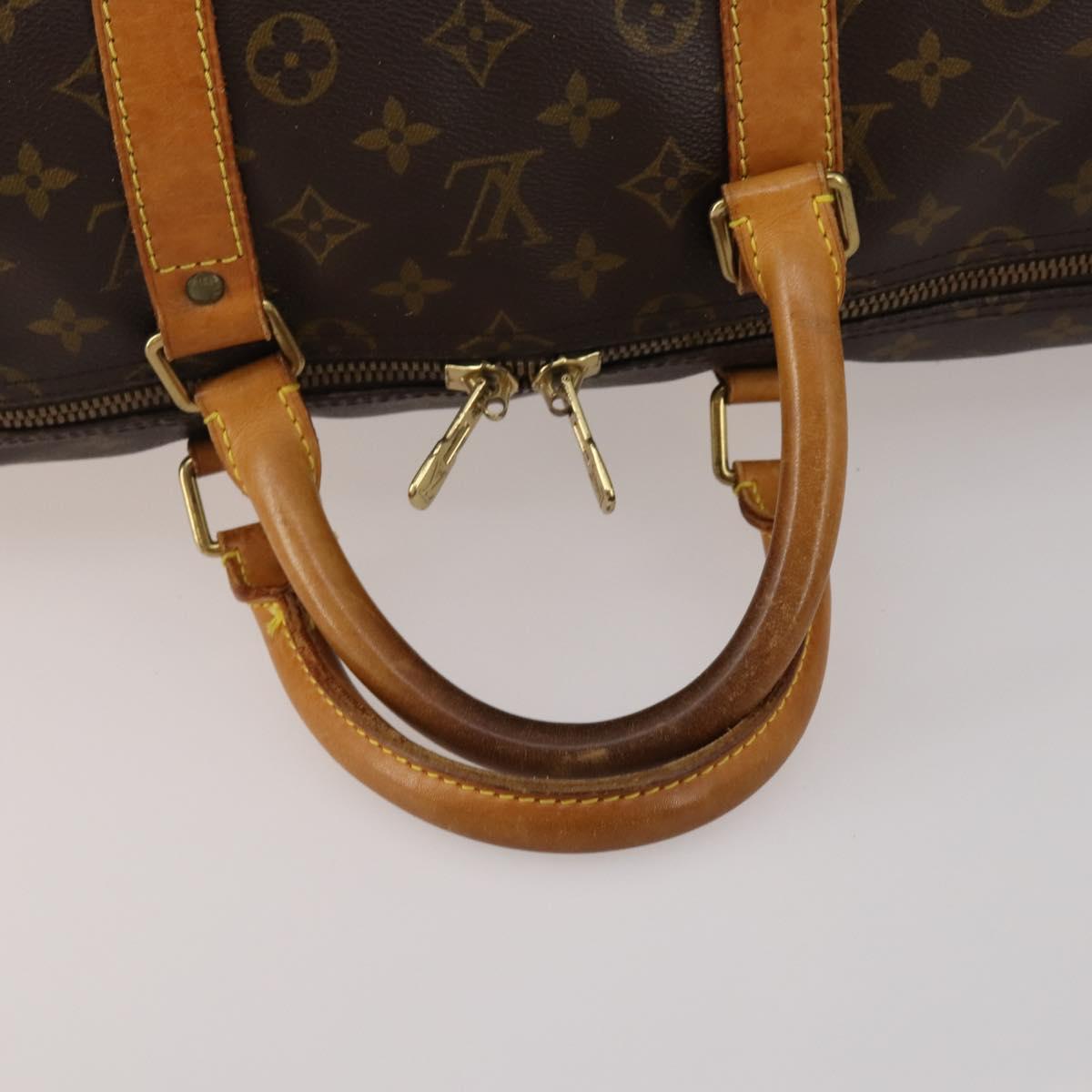LOUIS VUITTON Monogram Keepall Bandouliere 55 Boston Bag M41414 LV Auth 194911