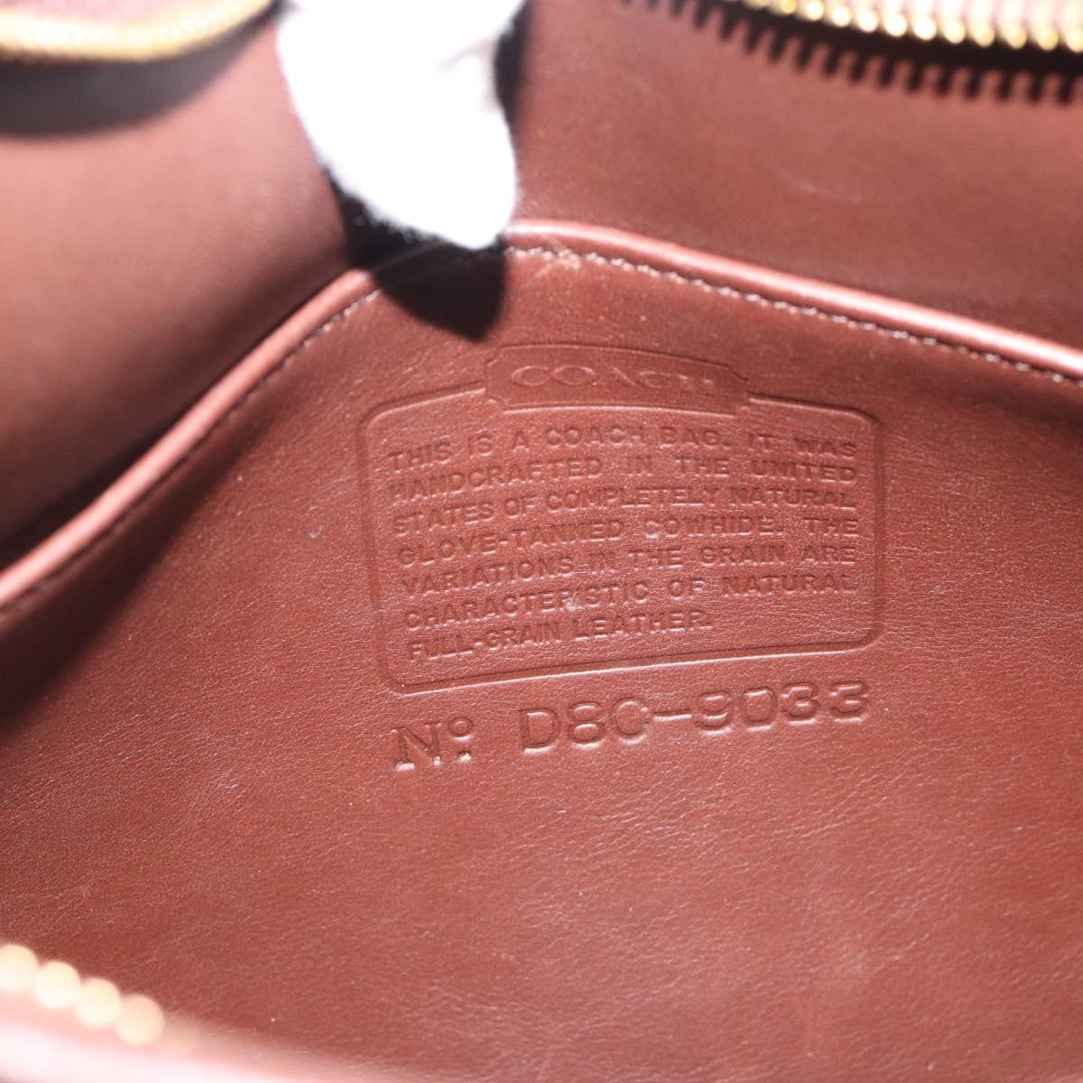 Coach Shoulder Bag Leather Brown Gold Auth 194914A