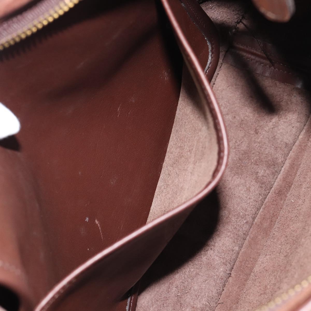 Coach Shoulder Bag Leather Brown Gold Auth 194914A