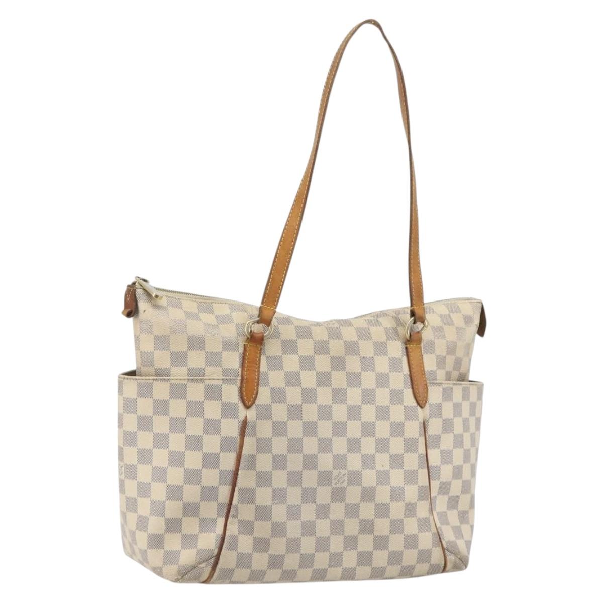LOUIS VUITTON Damier Azur Totally MM Tote Bag N51262 LV Auth 194915
