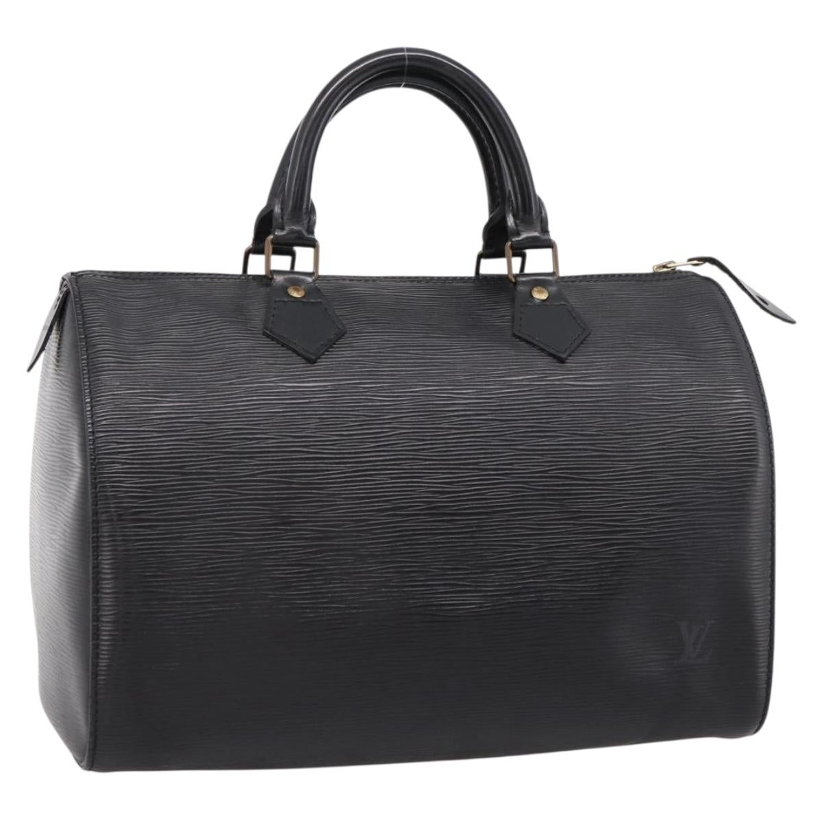 LOUIS VUITTON Epi Speedy 30 Hand Bag Noir Black M43002 LV Auth 194917V