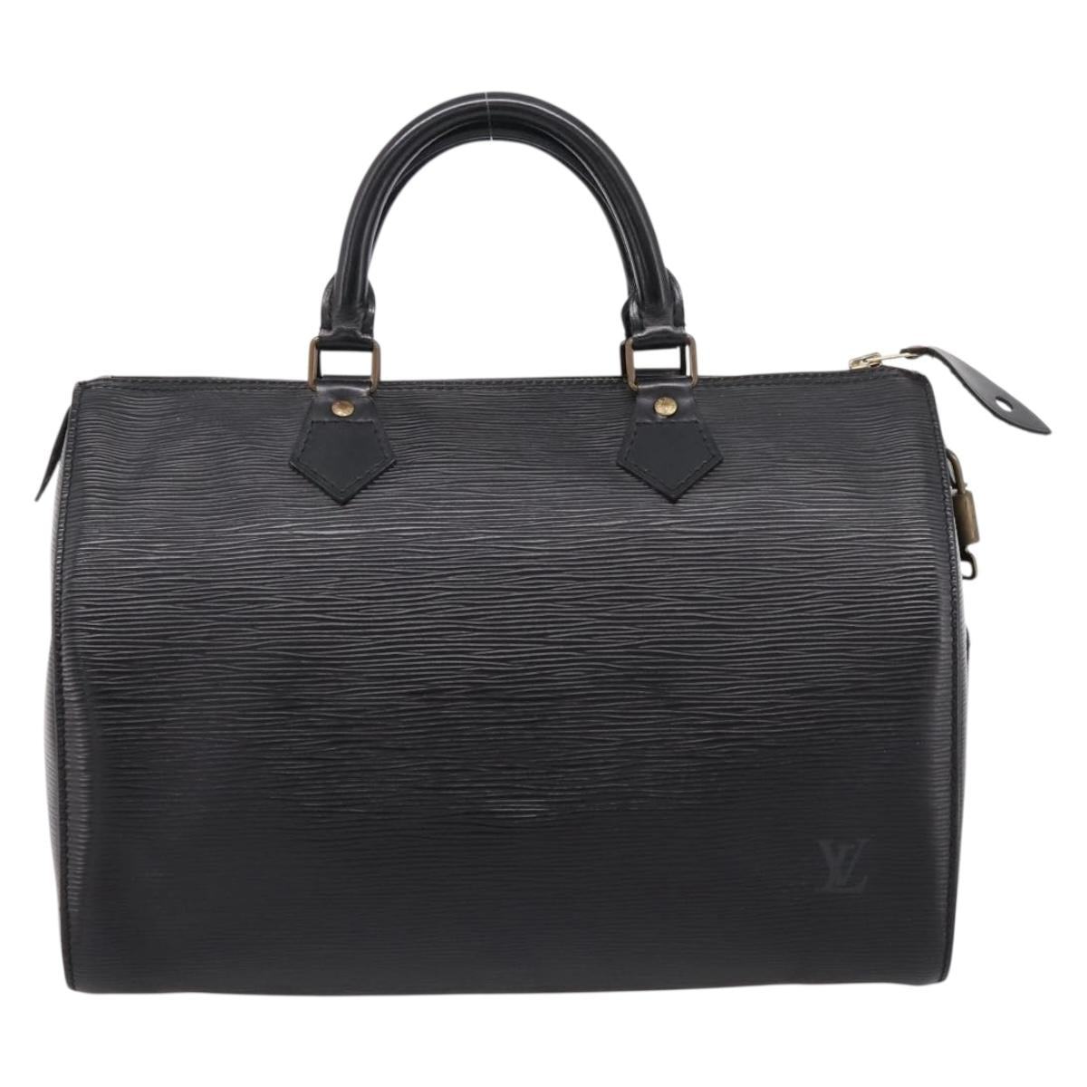 LOUIS VUITTON Epi Speedy 30 Hand Bag Noir Black M43002 LV Auth 194917V