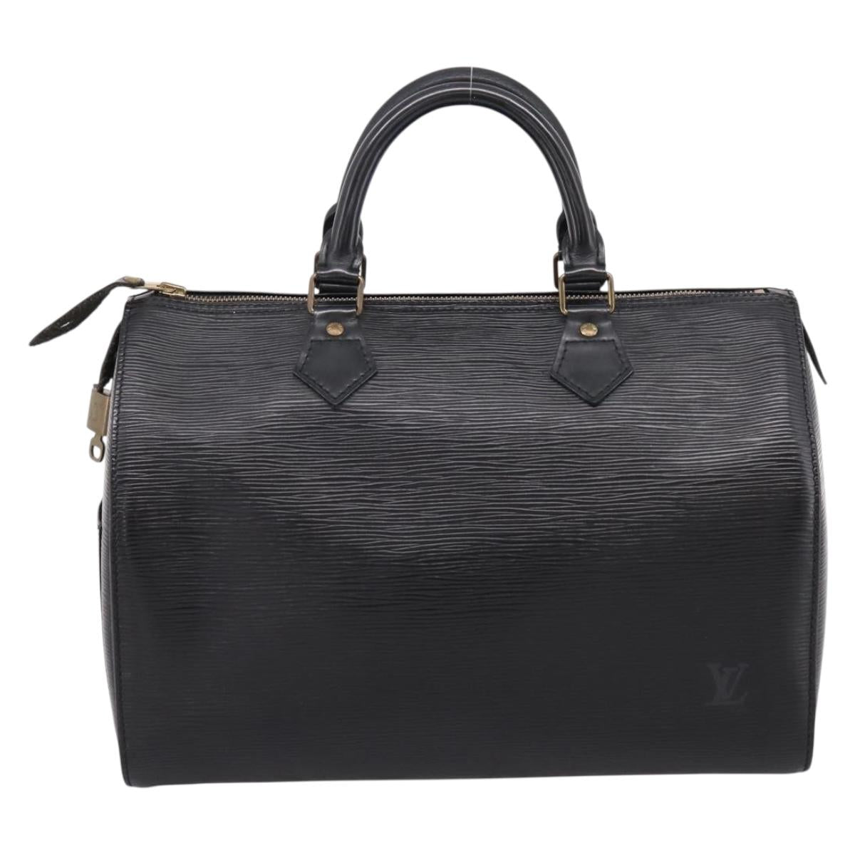 LOUIS VUITTON Epi Speedy 30 Hand Bag Noir Black M43002 LV Auth 194917V