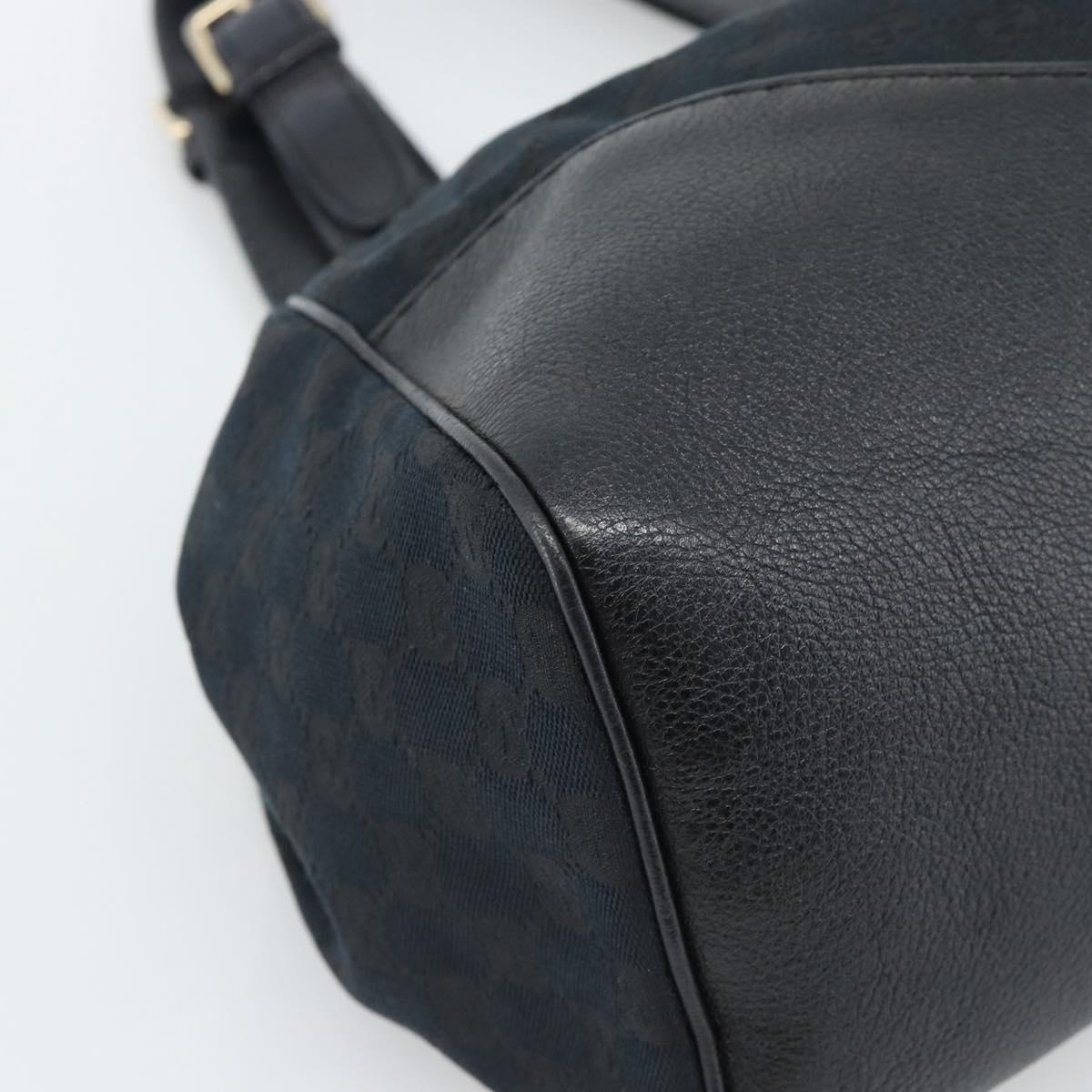 GUCCI GG Canvas Tote Bag Black Gold 223972 Auth 194923V