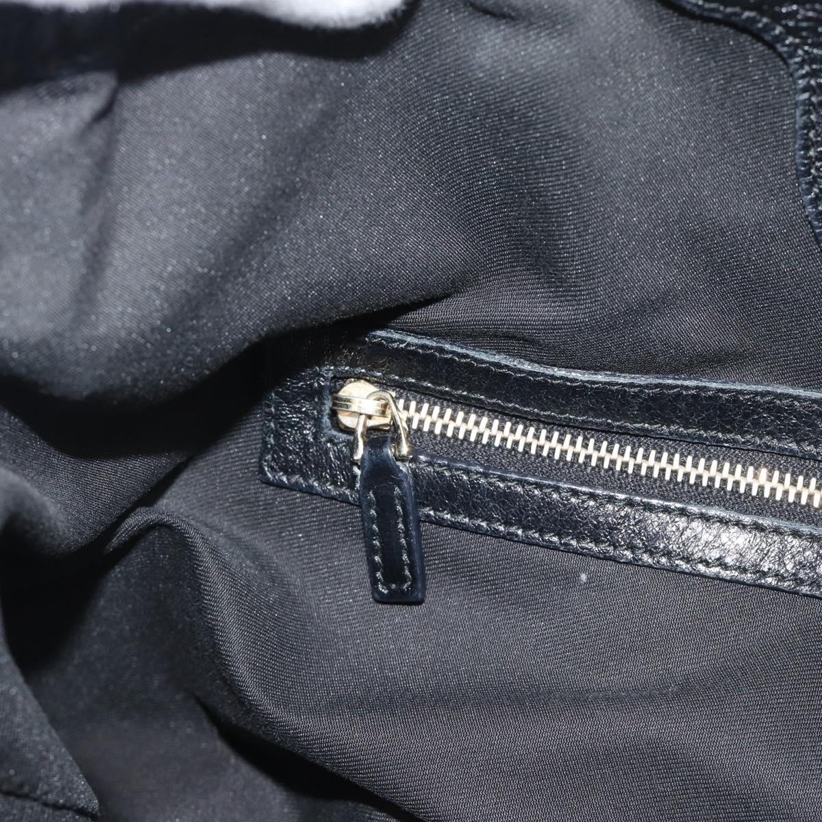 GUCCI GG Canvas Tote Bag Black Gold 223972 Auth 194923V