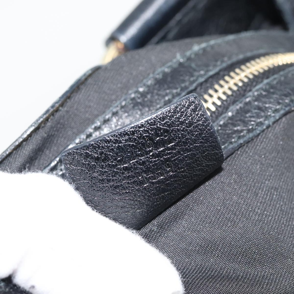 GUCCI GG Canvas Tote Bag Black Gold 223972 Auth 194923V