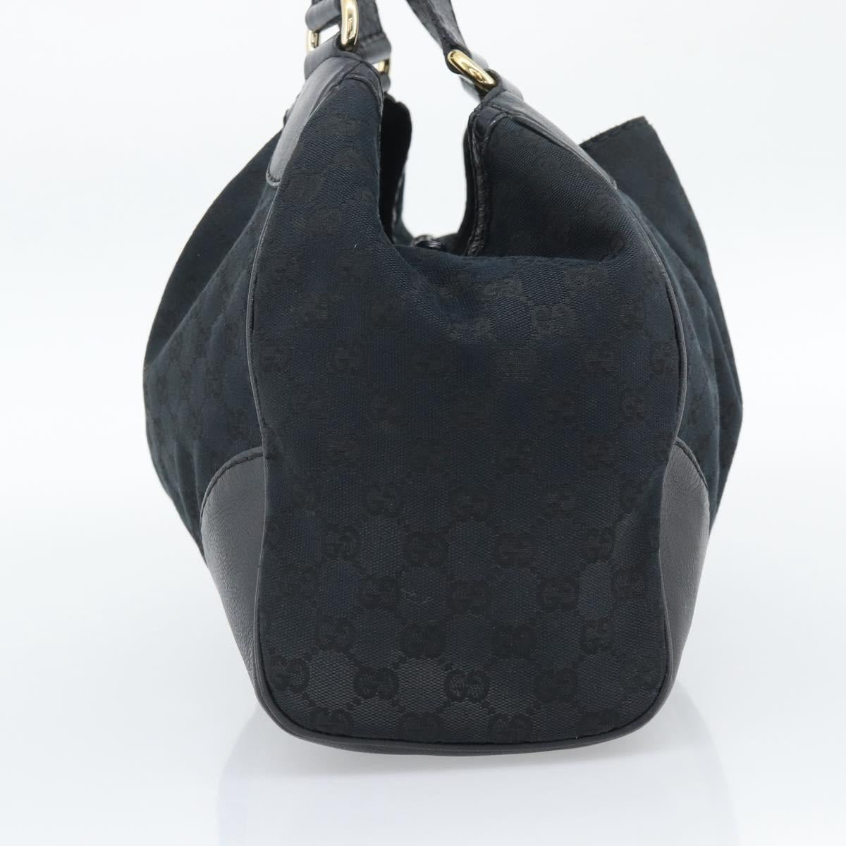 GUCCI GG Canvas Tote Bag Black Gold 223972 Auth 194923V