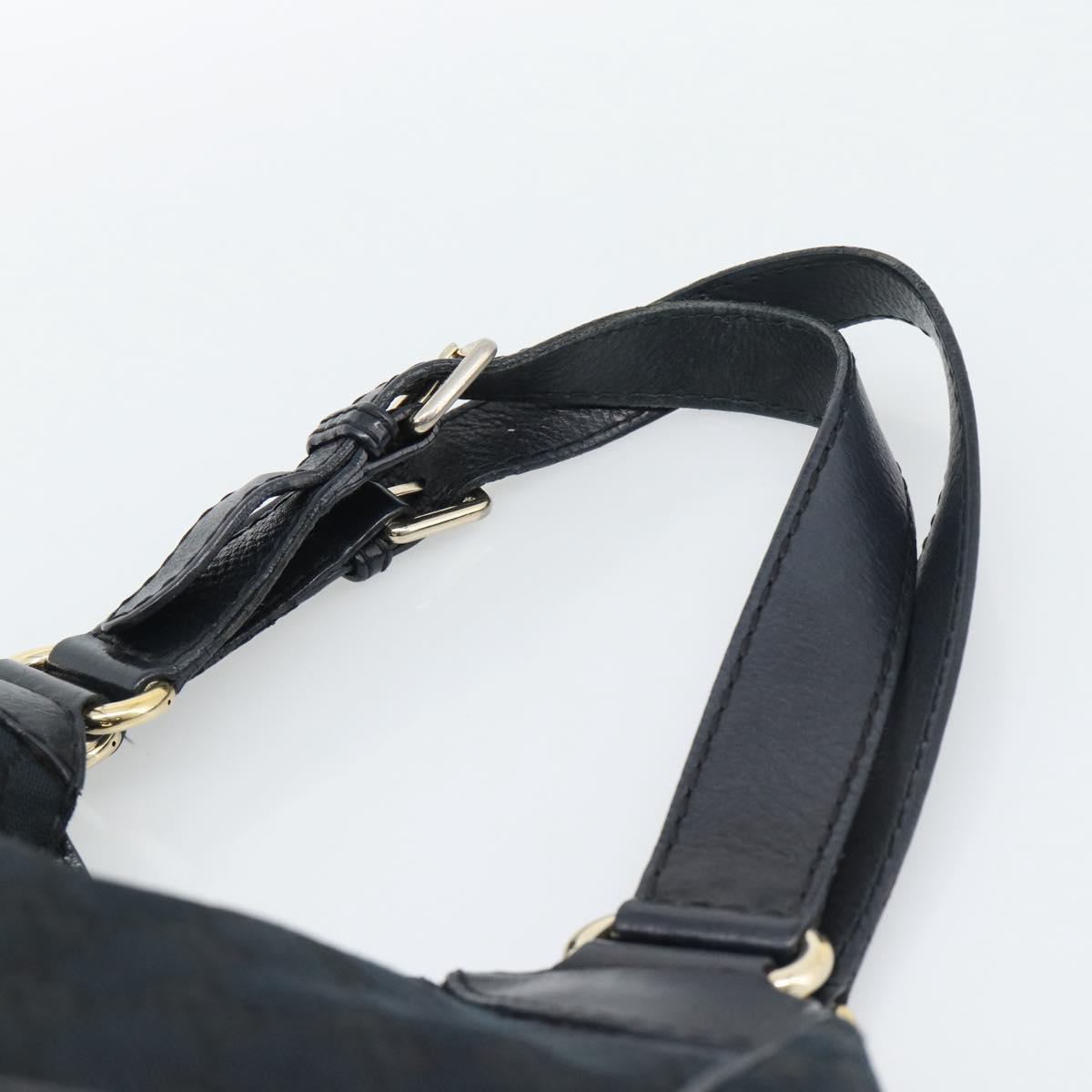 GUCCI GG Canvas Tote Bag Black Gold 223972 Auth 194923V