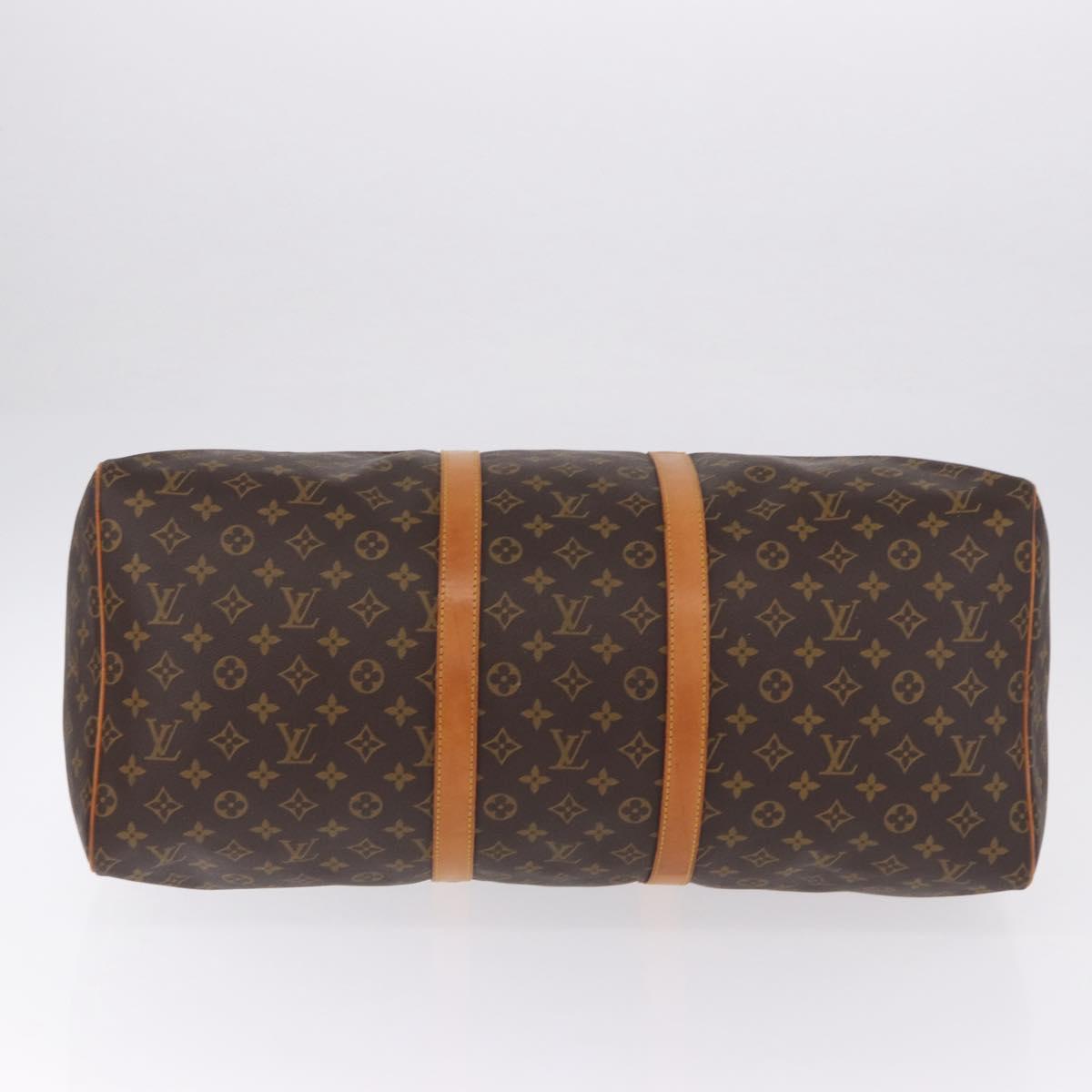 LOUIS VUITTON Monogram Keepall 55 Boston Bag M41424 LV Auth 194931V