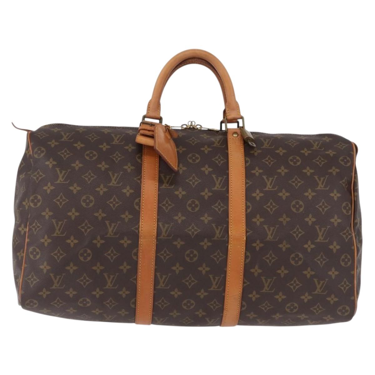 LOUIS VUITTON Monogram Keepall 50 Boston Bag M41426 LV Auth 194934V
