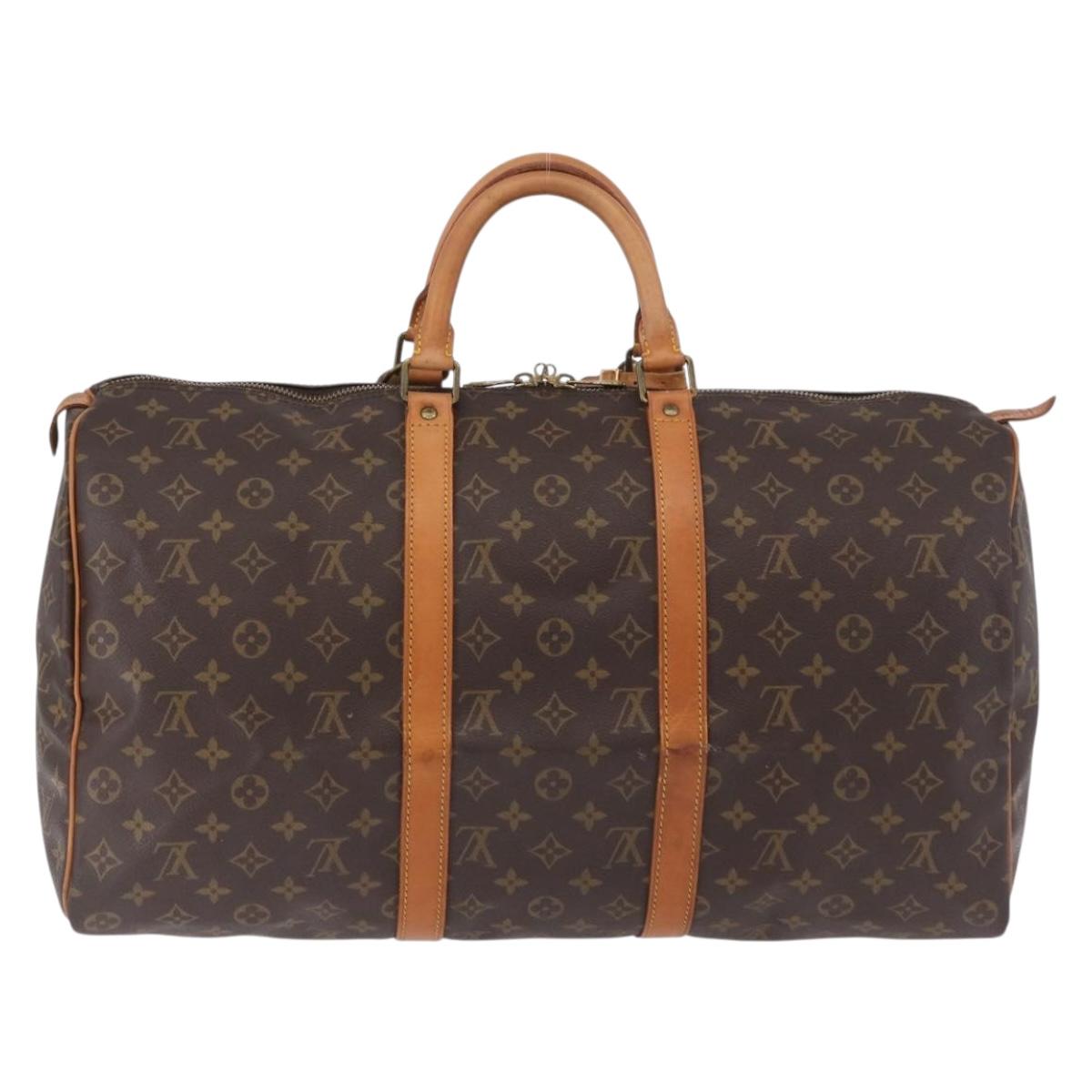 LOUIS VUITTON Monogram Keepall 50 Boston Bag M41426 LV Auth 194934V